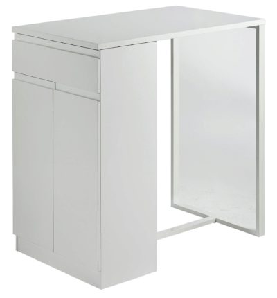 Hygena Lyssa Bar Table - White Gloss